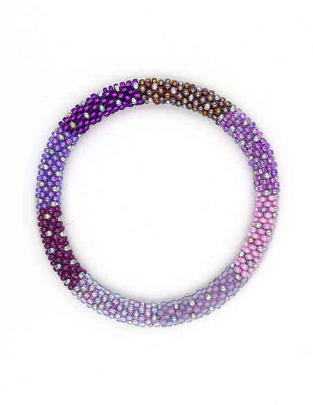 Nepalese Bracelet F88 Pink Purple Améthyste