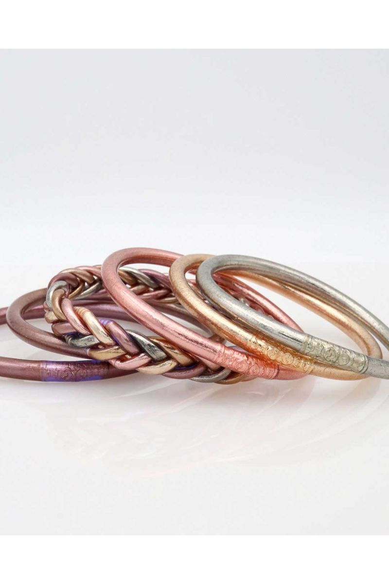 Jonc Bouddhiste tressé multicolore Nude