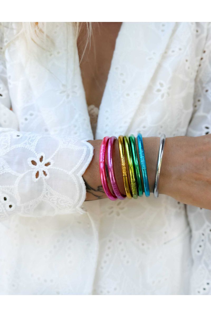 copy ofSet of 7 Buddhist mantra bangles RAINBOW PASTEL 2