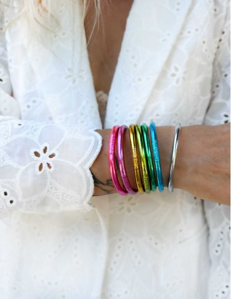 copy ofSet of 7 Buddhist mantra bangles RAINBOW PASTEL 2