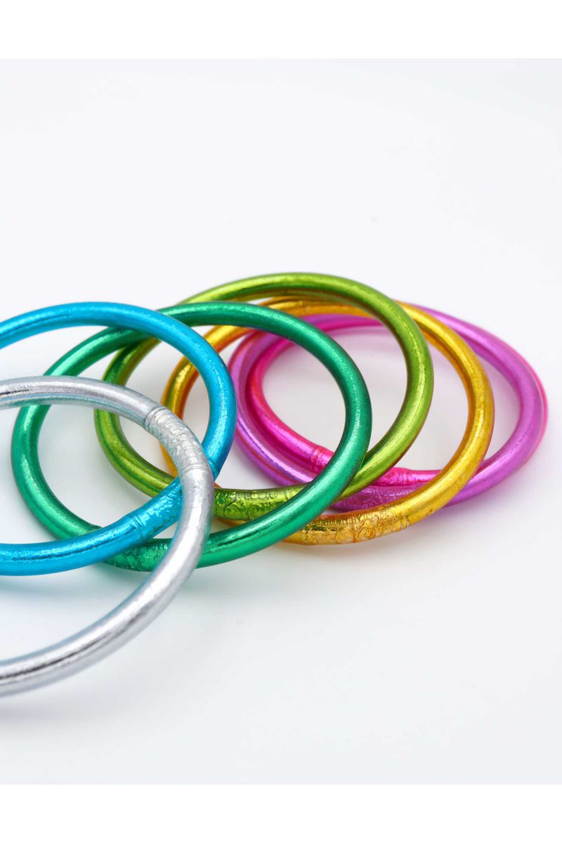copy ofSet of 7 Buddhist mantra bangles RAINBOW PASTEL 2