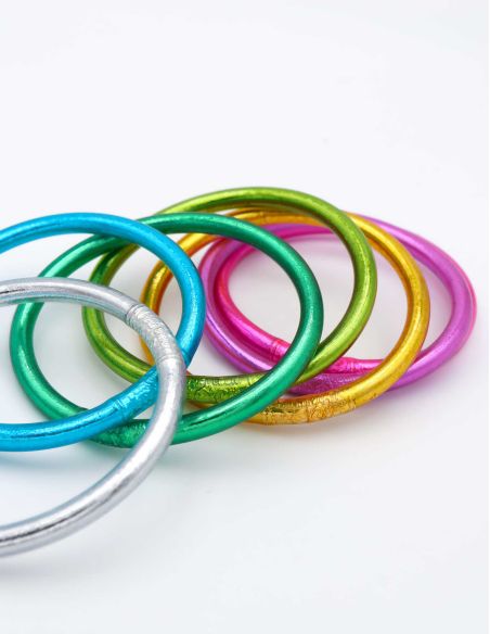 copy ofSet of 7 Buddhist mantra bangles RAINBOW PASTEL 2