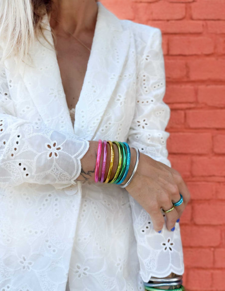 Set of 7 Buddhist bangles mantra RAINBOW 2