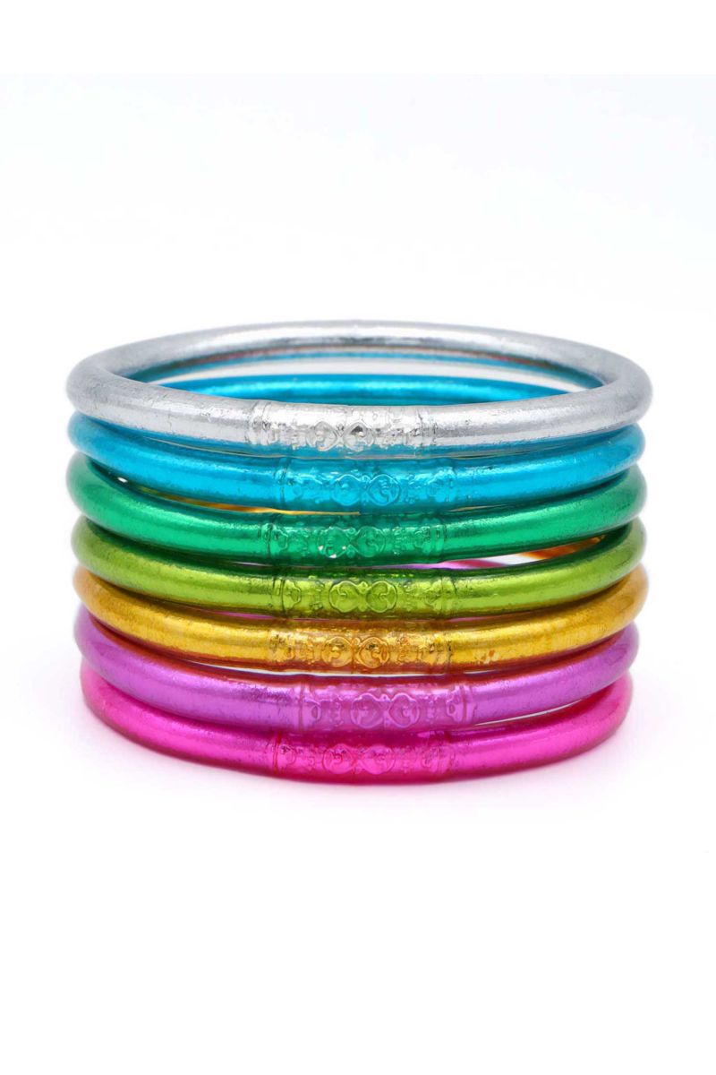 copy ofSet of 7 Buddhist mantra bangles RAINBOW PASTEL 2