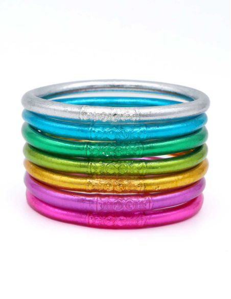 copy ofSet of 7 Buddhist mantra bangles RAINBOW PASTEL 2