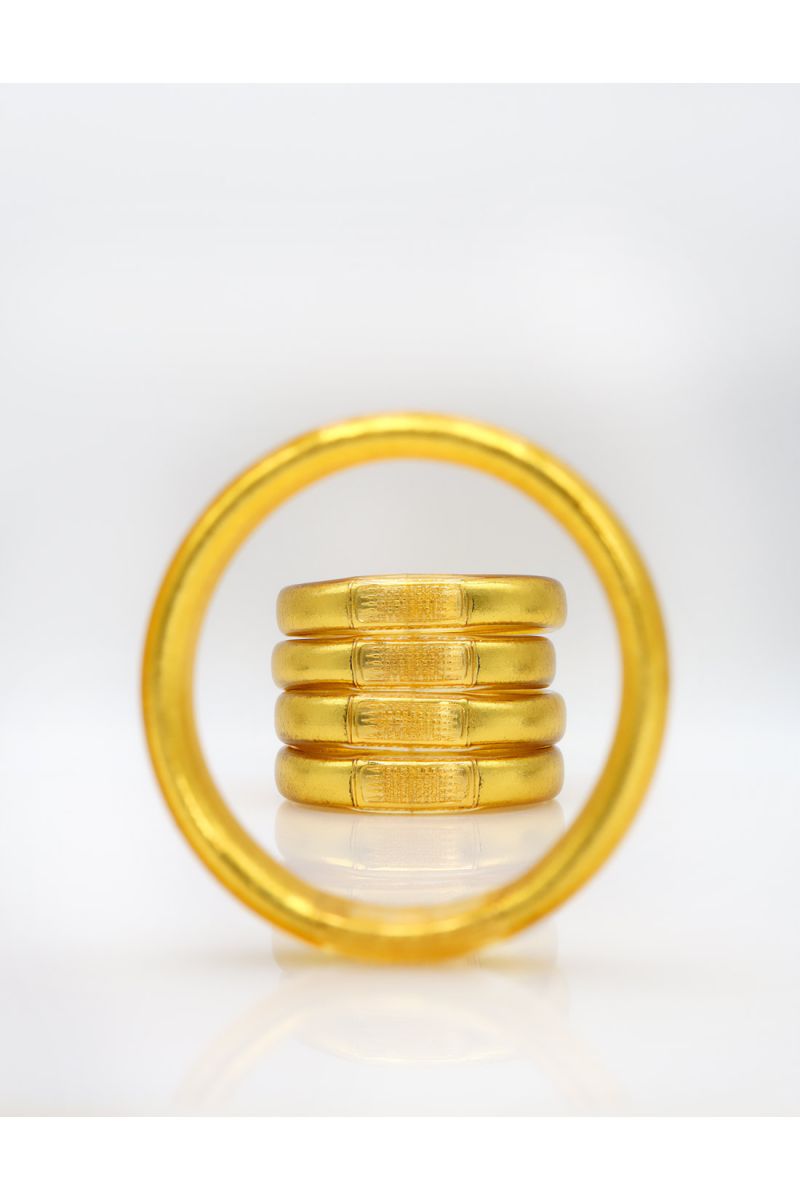 Buddhist Bangle Talisman 12mm LIGHT GOLD