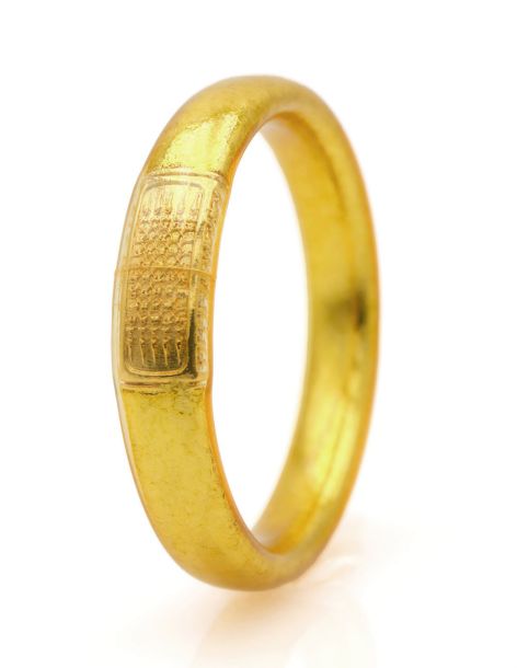 Buddhist Bangle Talisman 12mm LIGHT GOLD