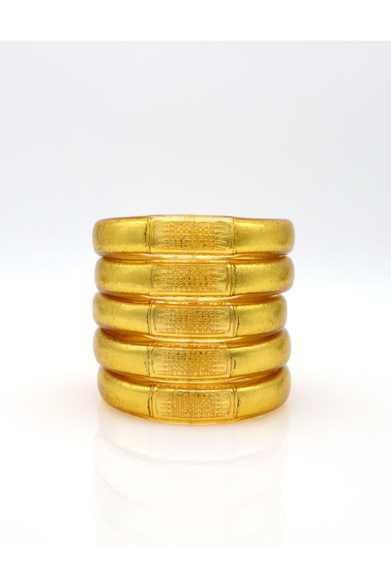 Buddhist Bangle Talisman 12mm LIGHT GOLD