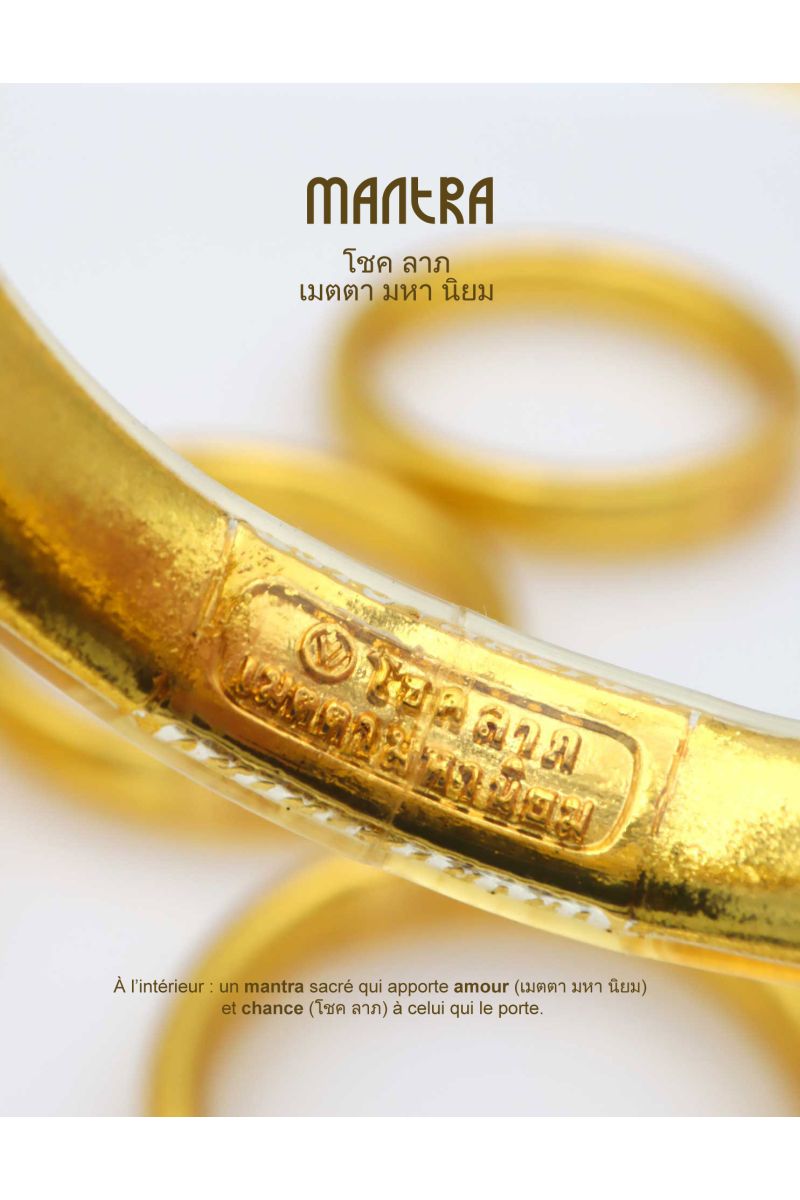 copy ofBuddhist Bangle Talisman 12mm GOLD