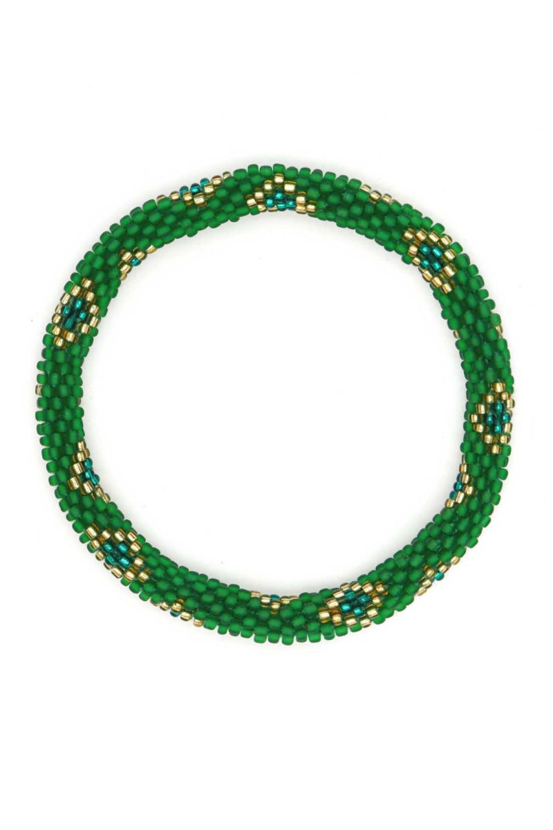 Bracelet Népalais G25 Vert Doré