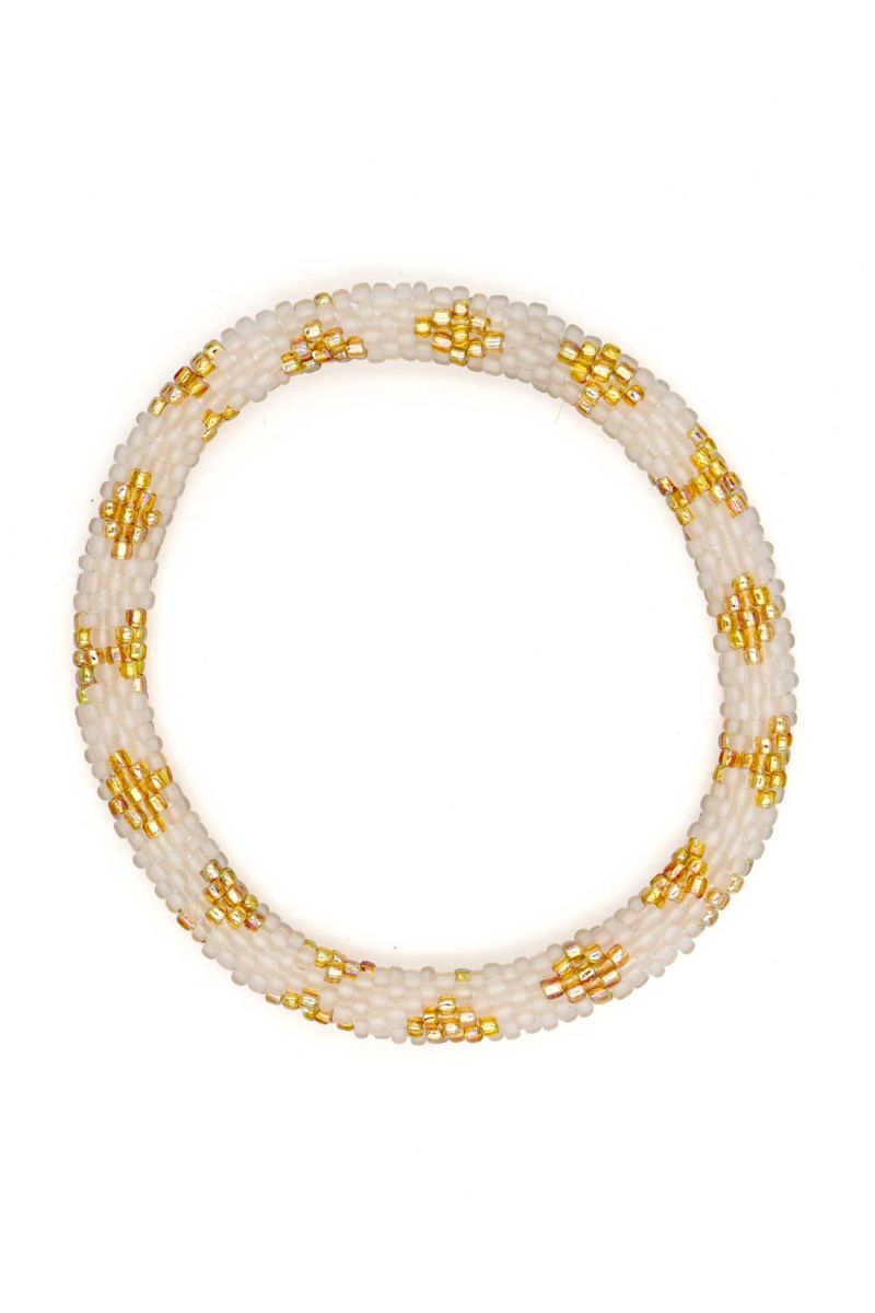 Bracelet Népalais G61 Beige Doré