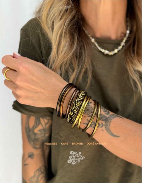 Jonc Bouddhiste Mantra BRONZE