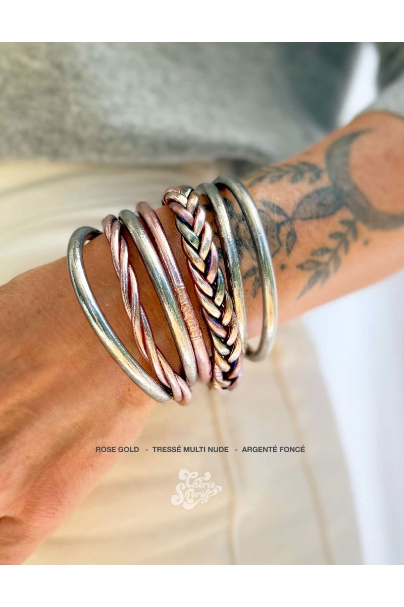 Jonc Bouddhiste Mantra ROSE GOLD