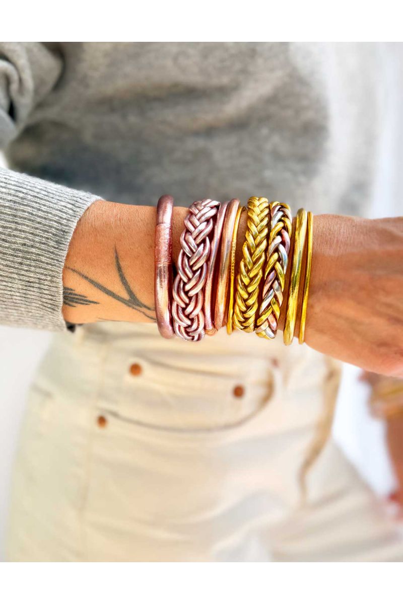 Jonc double tresse ROSE GOLD