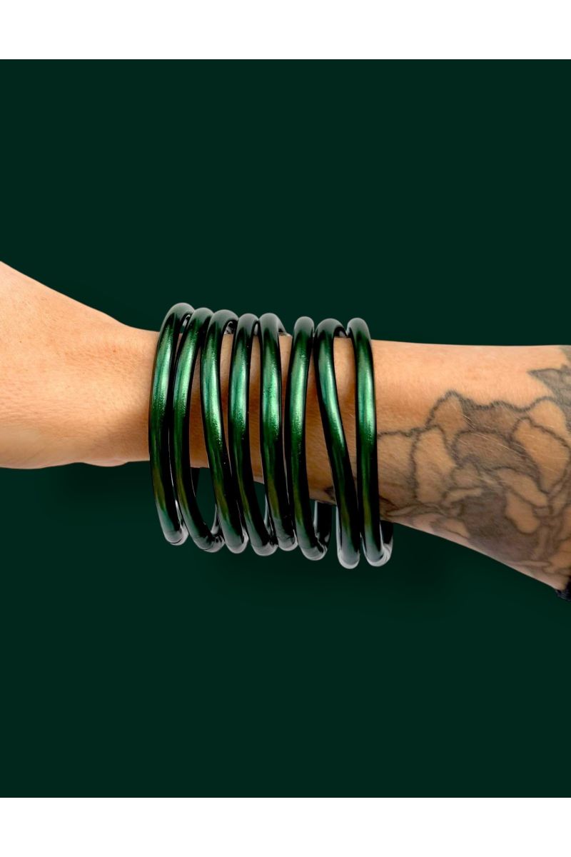 Jonc Bouddhiste Mantra Black Green