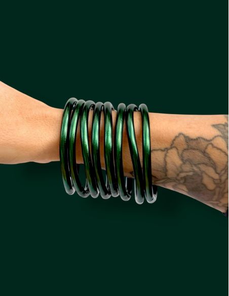Jonc Bouddhiste Mantra Black Green